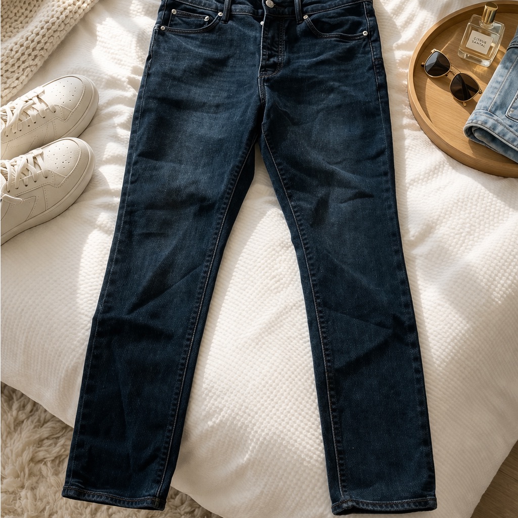 Relaxed Fit Mens Jeans  Dark Indigo